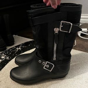 Burberry rain boots